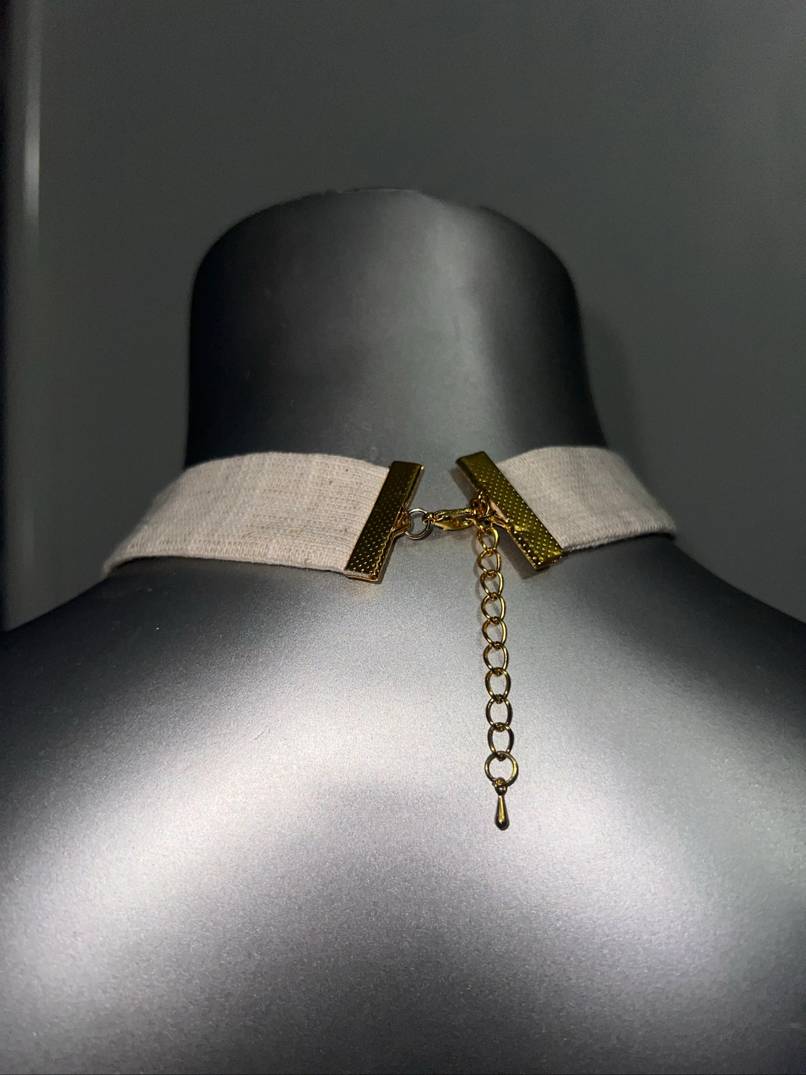 Choker lin avec pendant – photo 3